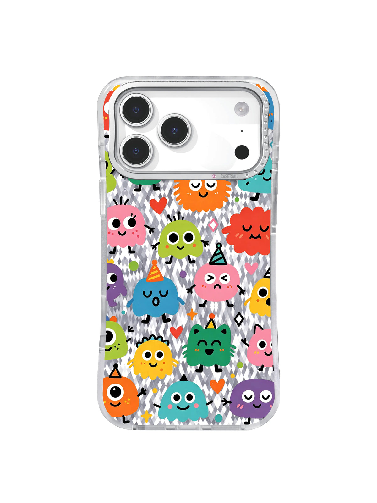 Quiet Affection pattern on an iPhone 17 Pro Max case