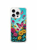 Sky and Butterflies iPhone 16 Pro Max Case - Aesthetic Floral PhoneCasing