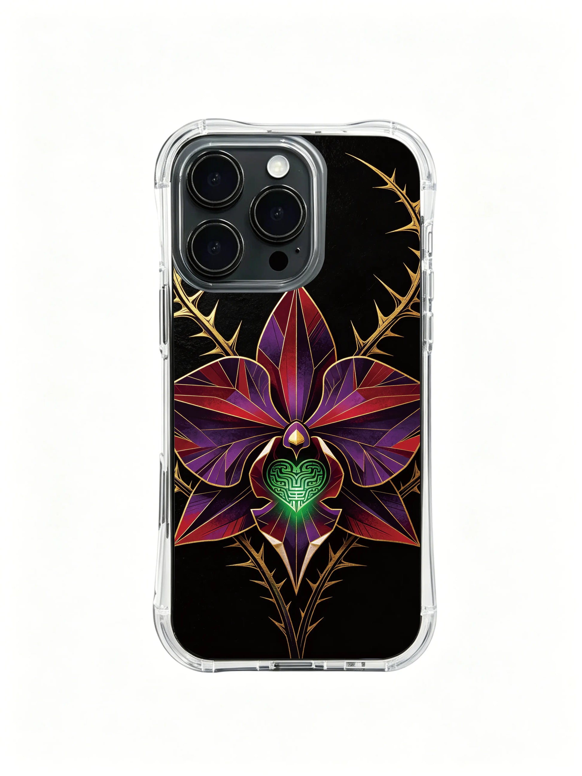 ：PhoneCasing iPhone 14 Plus Case Central American tropical forest creative design, impact resistant tough phone casing