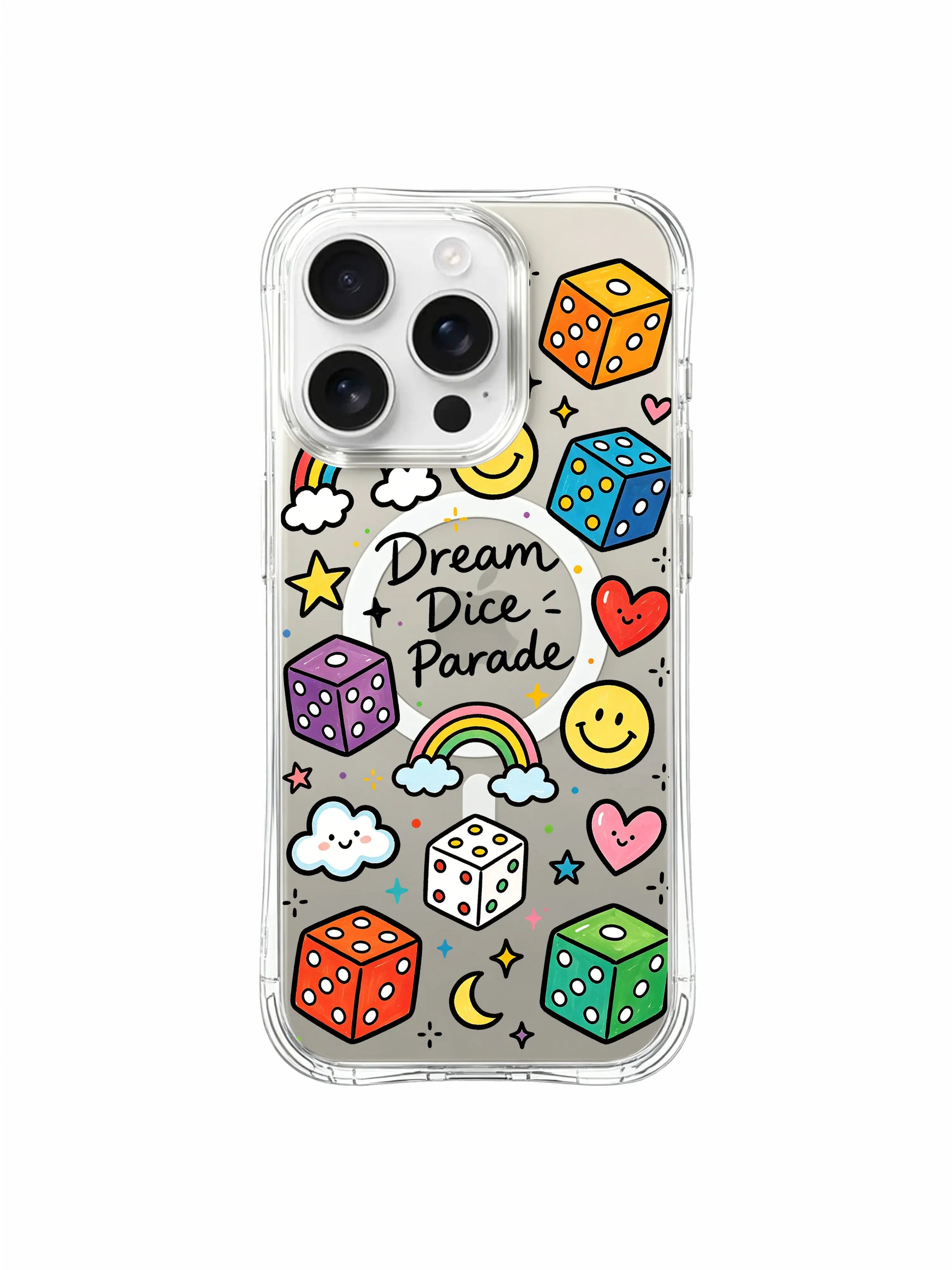 PhoneCasing iPhone 16 Pro Max MagSafe Case - Dream Dice Parade Design, Anti-Scratch