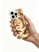 Whispering Mushroom Forest: A hand holding the illustrated case.