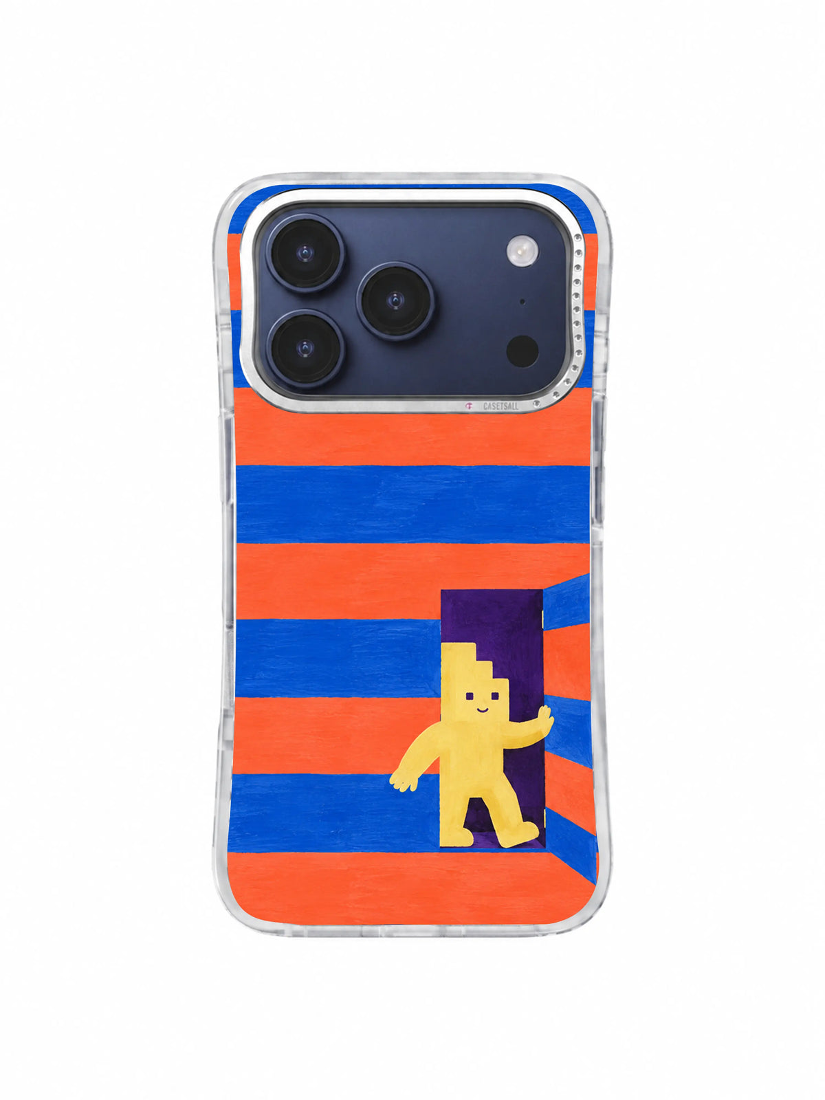 Cobalt Threshold artwork on iPhone 17 Pro case