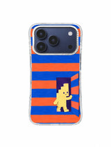 Coral First Step artwork on iPhone 17 Pro case