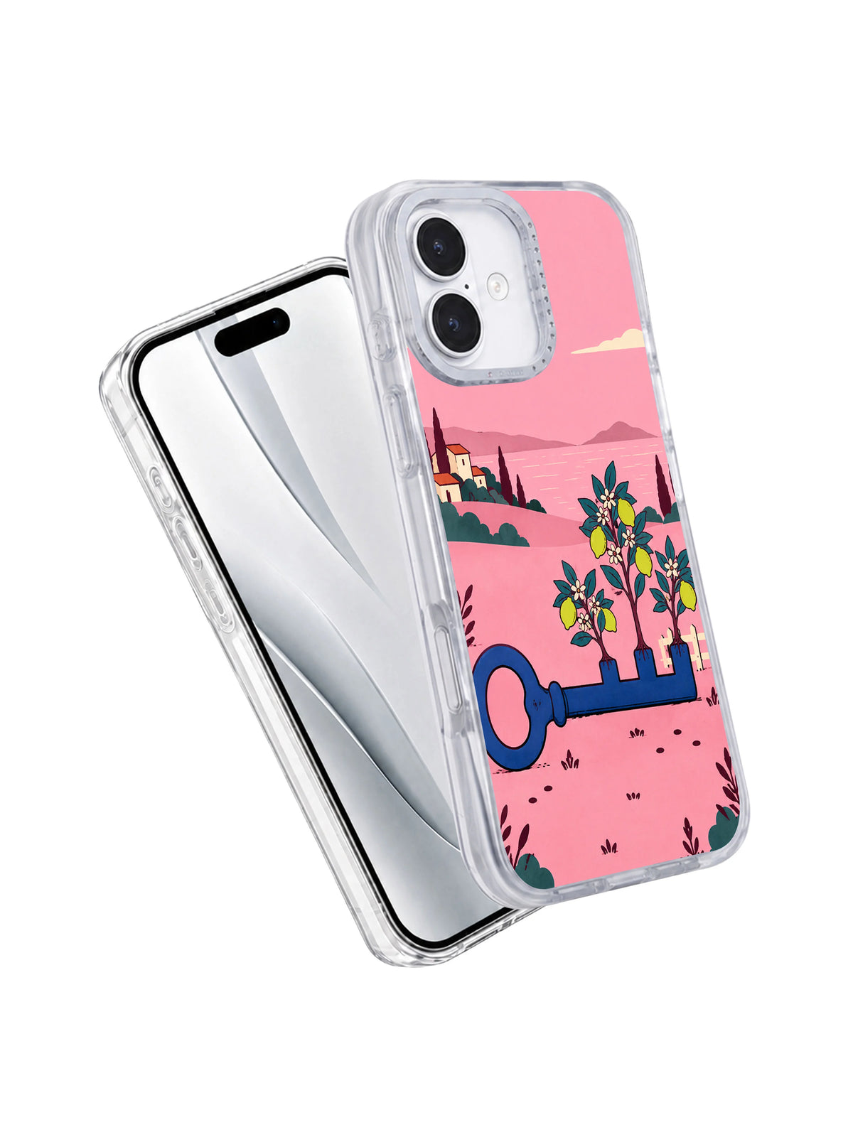 A Key Grows a Quiet Orchard iPhone 17 Case angled view