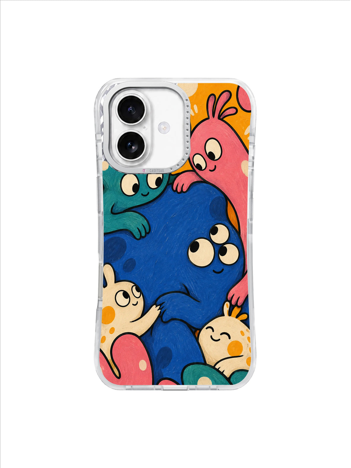 Teal Fan Friend pattern iPhone 17 case artwork
