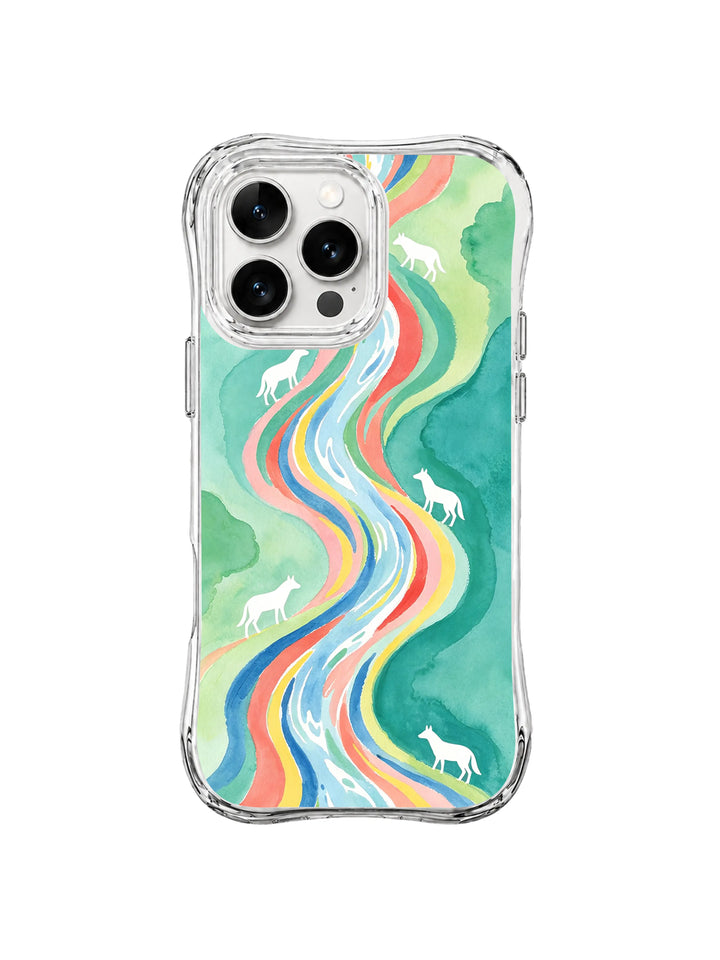 Abstract Forest Friends iPhone 15 Pro Max Case – Woodland Art