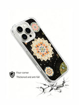 Abstract Garden Universe iPhone 15 Pro case angled view