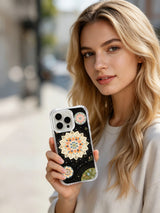 Abstract Garden Universe iPhone 15 Pro case lifestyle view