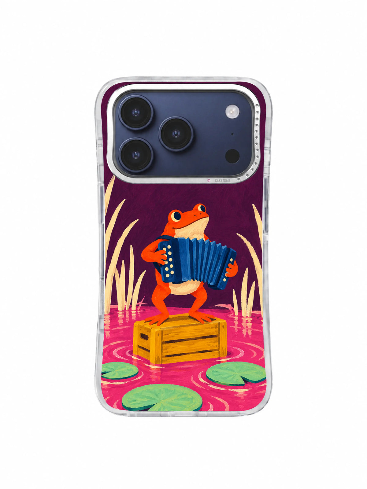 Accordion Lily Audience artwork on iPhone 17 Pro transparent case