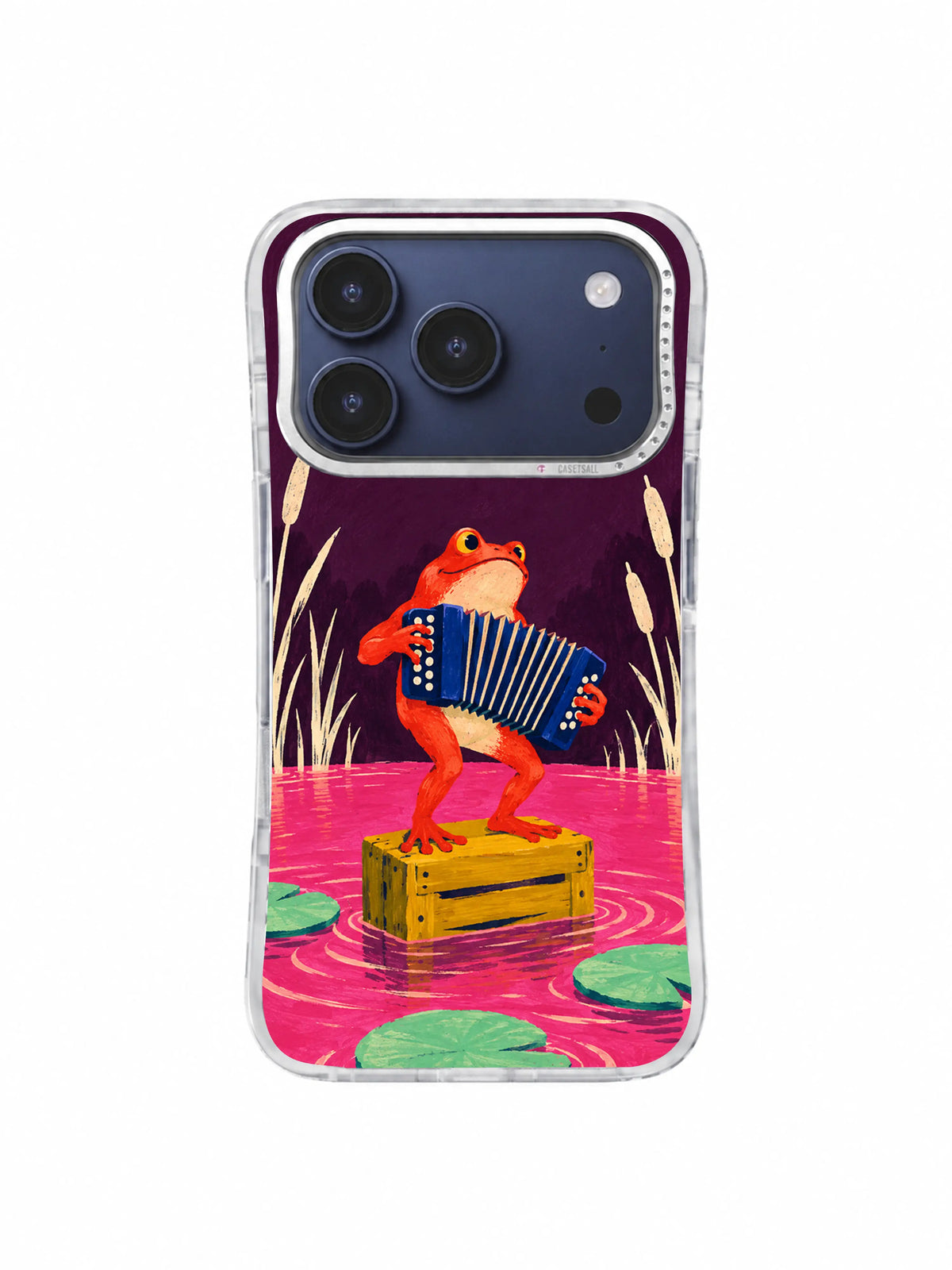 Accordion Long Chord artwork on iPhone 17 Pro transparent case