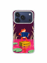 Accordion Pink Ripple artwork on iPhone 17 Pro transparent case