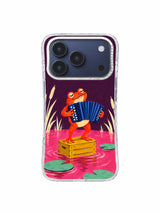 Accordion Pond Opening artwork on iPhone 17 Pro transparent case
