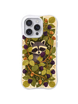 Acorn Bramble Raccoon pattern swatch