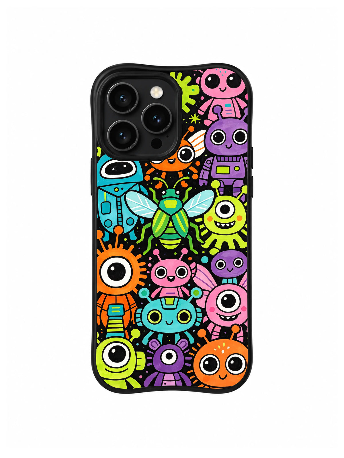 Alien Playground Friends iPhone 13 Pro case in Cosmic Beetle Crew pattern
