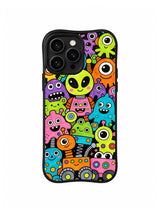 Alien Playground Friends iPhone 13 Pro case in Robot Playground Party pattern