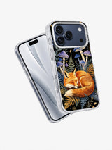 Amber Fox Moon iPhone case shown at anwoods angle