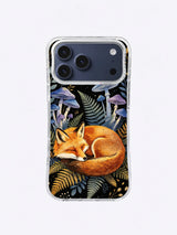 Violet Mushroom Hollow sleeping fox iPhone case