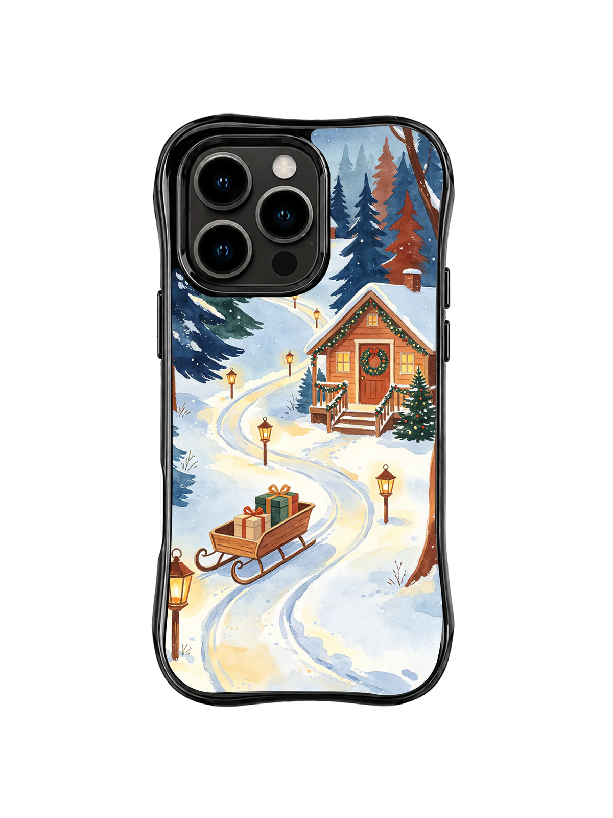 Amber Lantern Trail iPhone 16 Pro case in Midnight Lantern Home artwork