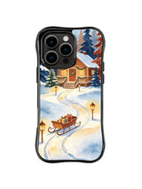 Amber Lantern Trail iPhone 16 Pro case in Snowfield Parcel Route artwork