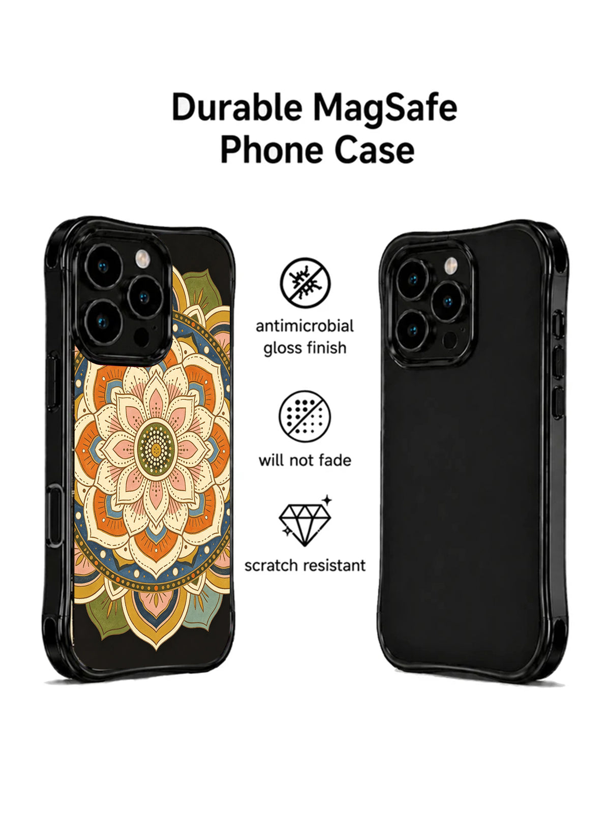 Ancient Botanical Symbols iPhone 15 Pro case protection