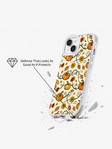 Apricot Pumpkin Ladybug Vines iPhone 14 Plus case impact view