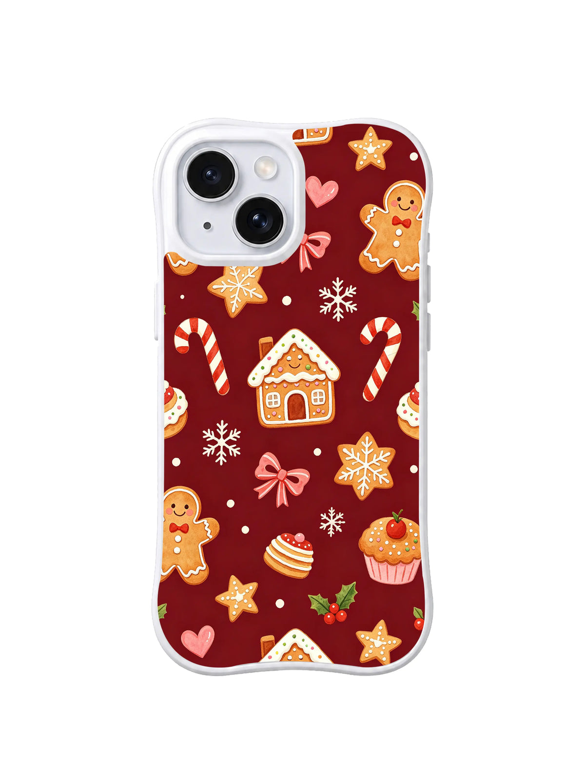 Gingerbread Bakery Party Christmas cookie iPhone 14 Plus case artwork