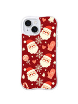 Snowy Candy Santa Christmas iPhone 14 Plus case artwork