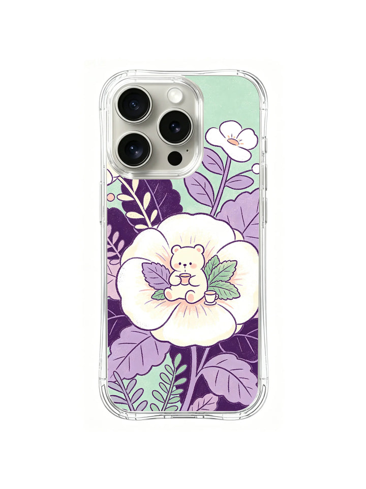 Mint Tea Bear Picnic iPhone 13 Pro Max Case – Cottagecore Art