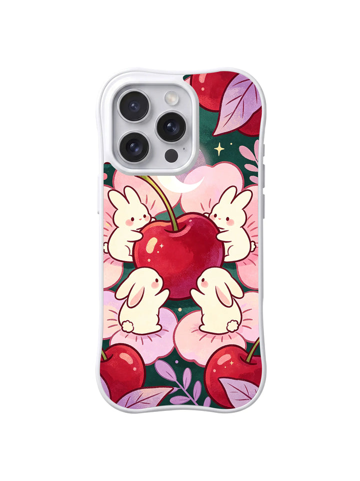 Cherry Moon Rabbit Party iPhone 13 Pro Max Case – Coquette Art