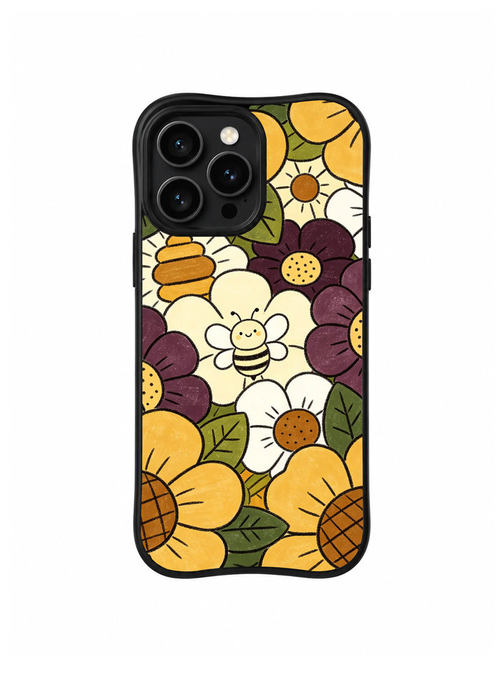Honey Bee Flower Village iPhone 13 Pro Max Case – Cottagecore Art