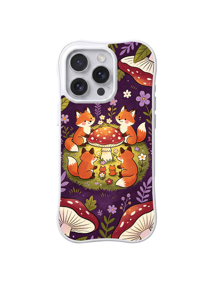 Forest Mushroom Fox Family iPhone 13 Pro Max Case – Cottagecore Art