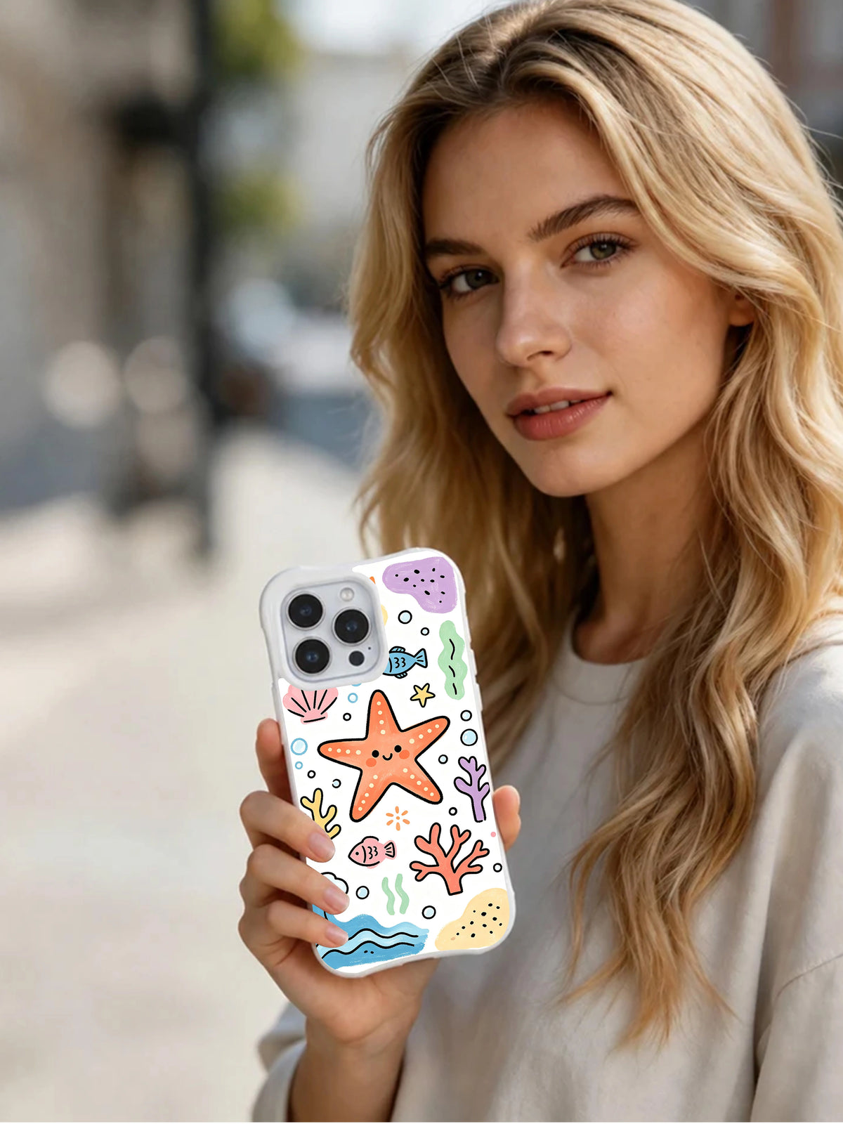 Product or handheld view of the Seaside Shell Carnival case