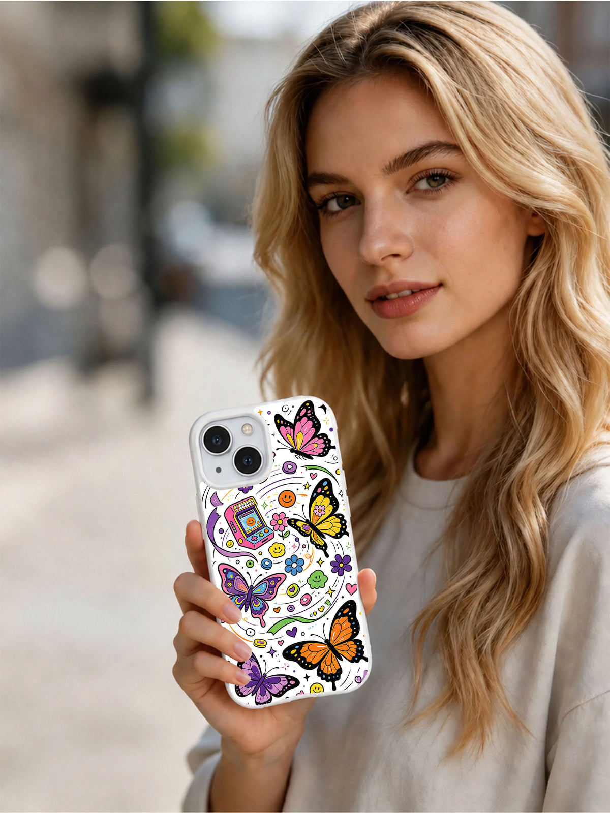 Product or handheld view of the Butterfly Dream Arcade case