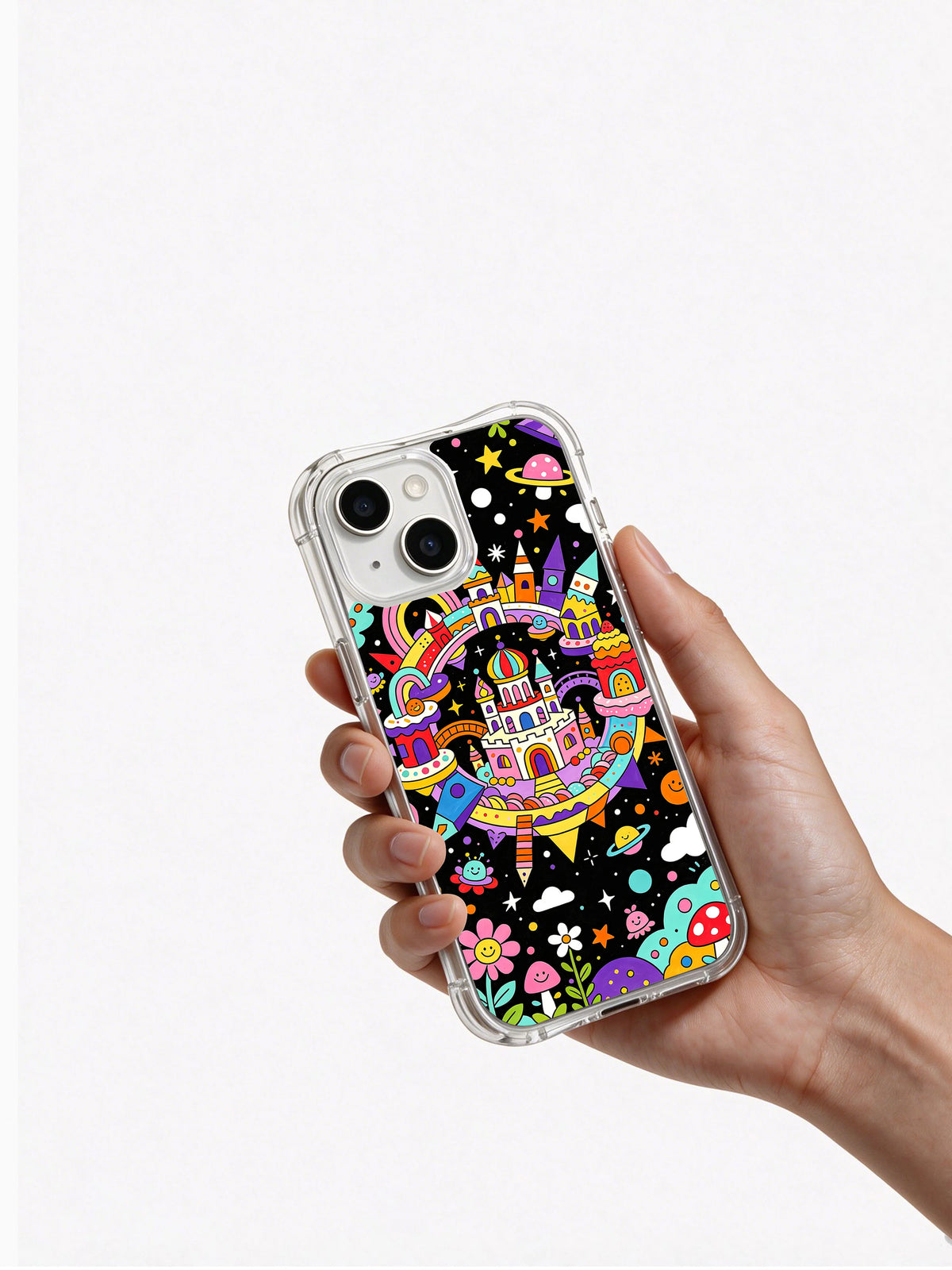 Product or handheld view of the Secret Candy Castle Universe case