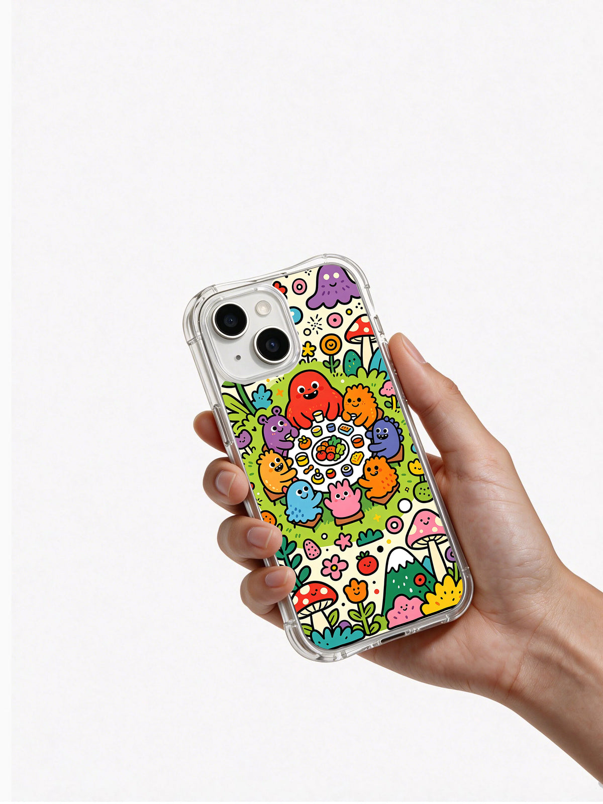 Product or handheld view of the Happy Monster Picnic case