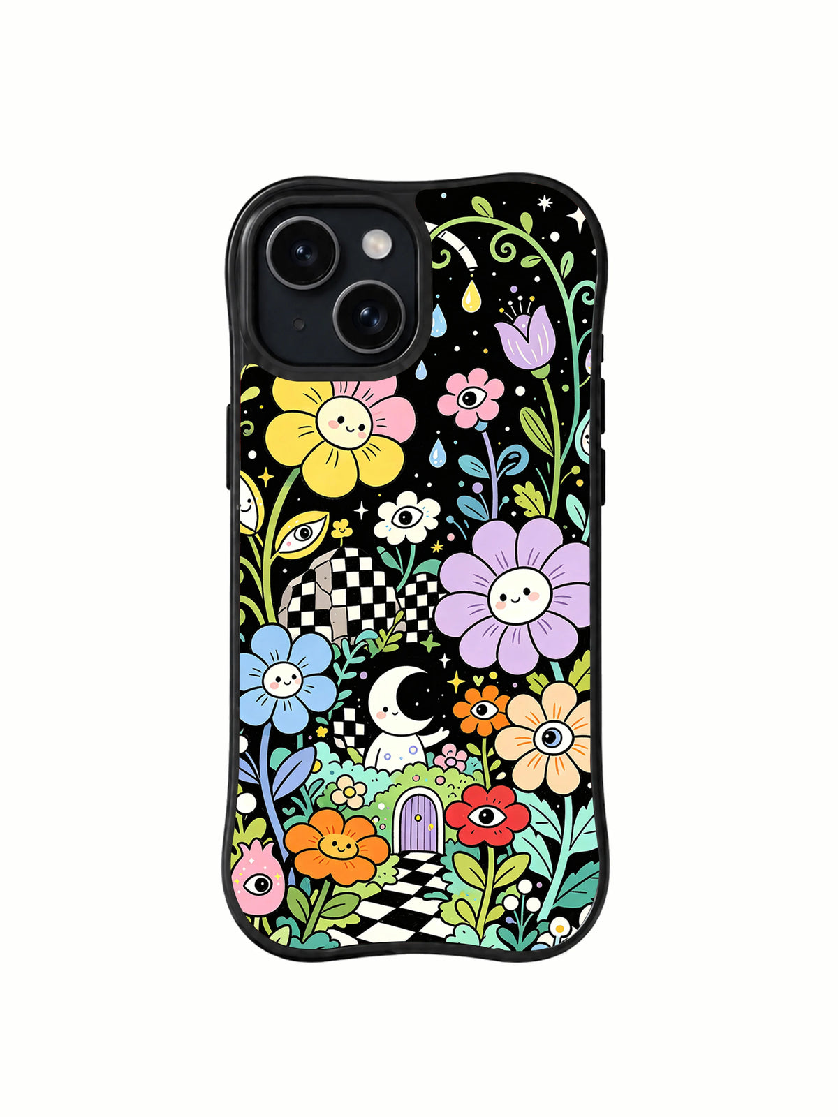 Product or handheld view of the Moon Garden Trickster case