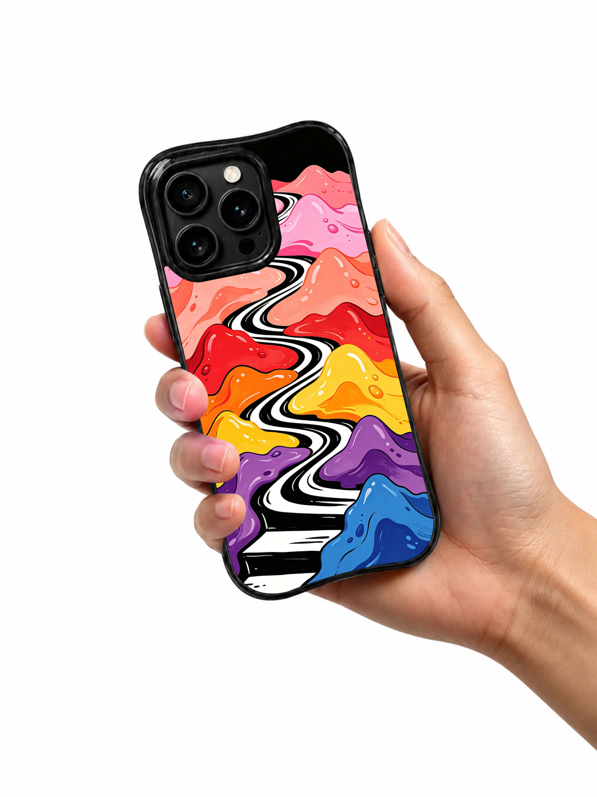 Product or handheld view of the Pink Thunder Valley case