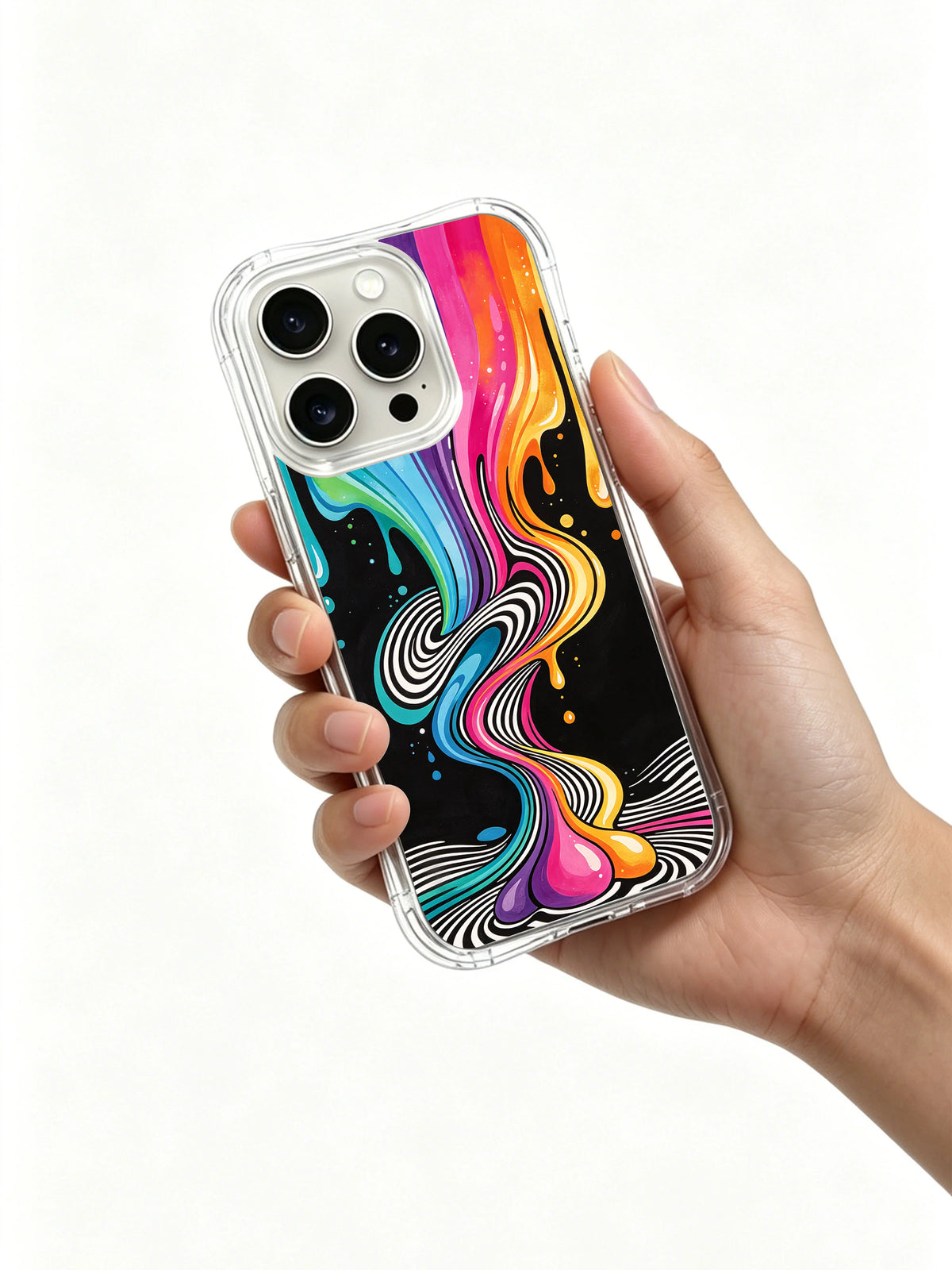 Product or handheld view of the Aurora Liquid Carnival case