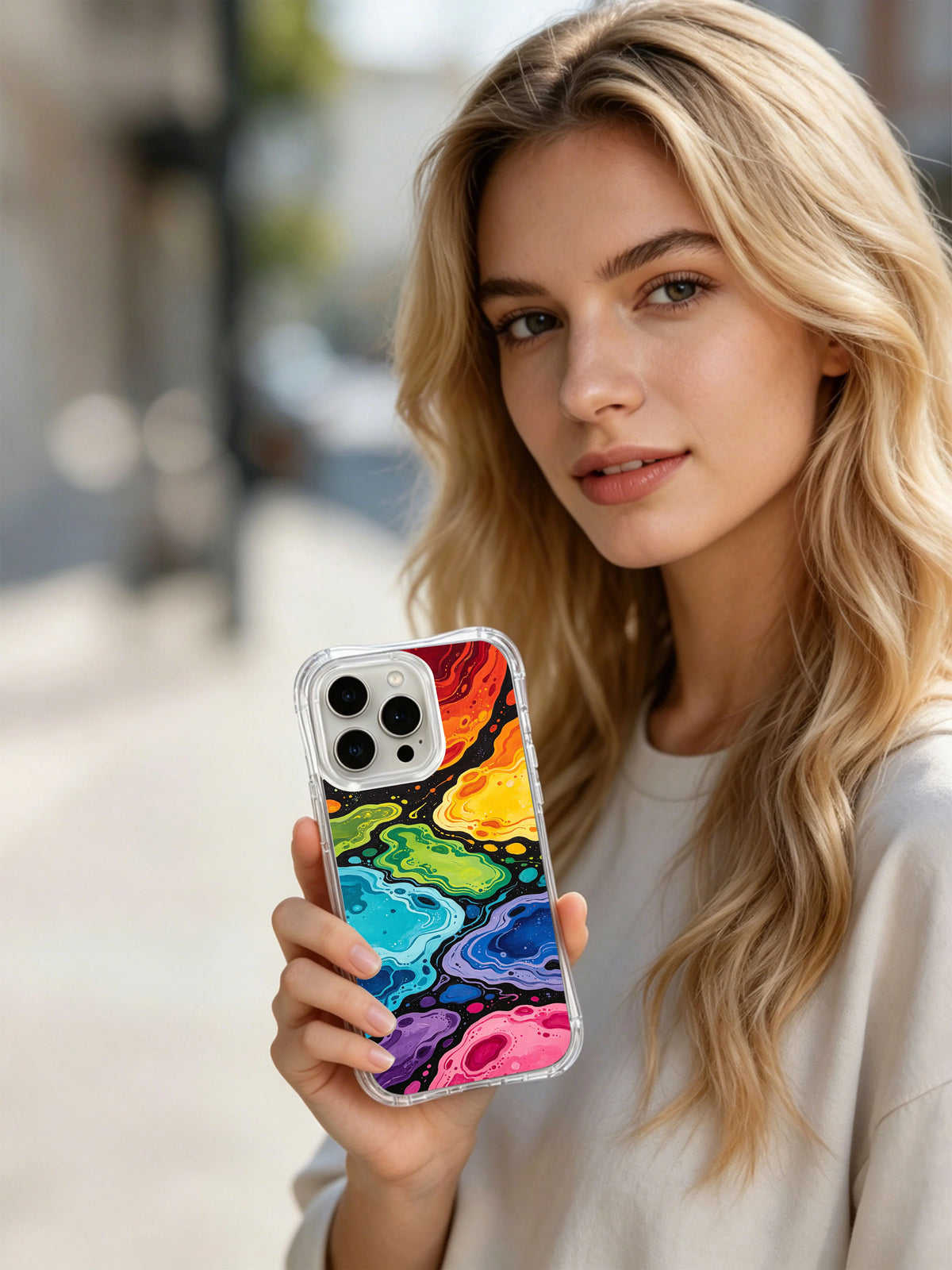 Product or handheld view of the Infinite Color Universe case