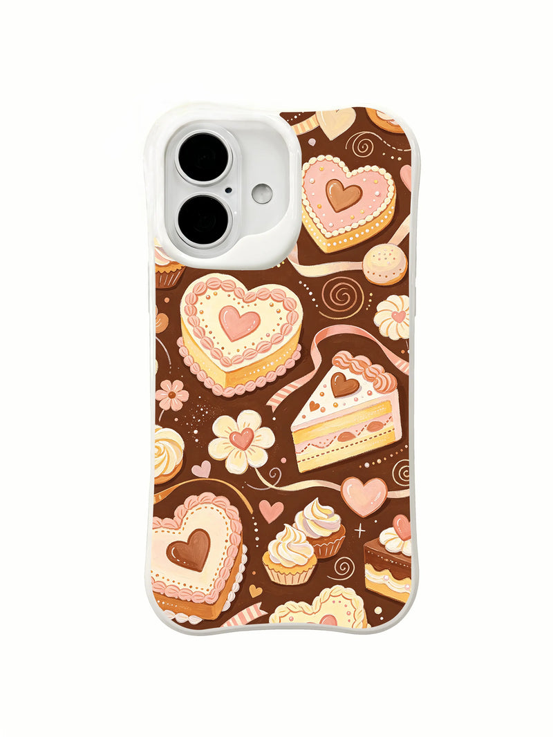Buttercream Heart Letters iPhone 16 Plus Case – Coquette Art