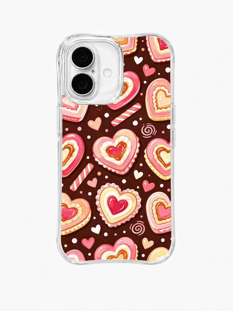 Cherry Bonbon Hearts iPhone 16 Plus Case – Cute Art