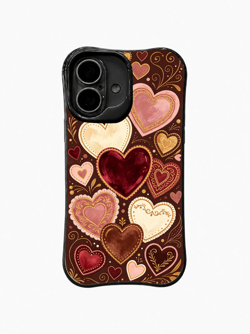 Berry Velvet Heart Collection iPhone 16 Plus Case – Dark Romantic Art