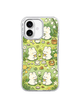 Product or handheld view of the Bunny Flower Tea Party case