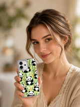 Product or handheld view of the Little Panda Bamboo Dream case