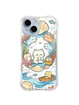 Coral Cove Cat Treasure: Cats explore shells, coral, fish, waves and a treasure basket along a bright seaside cove.