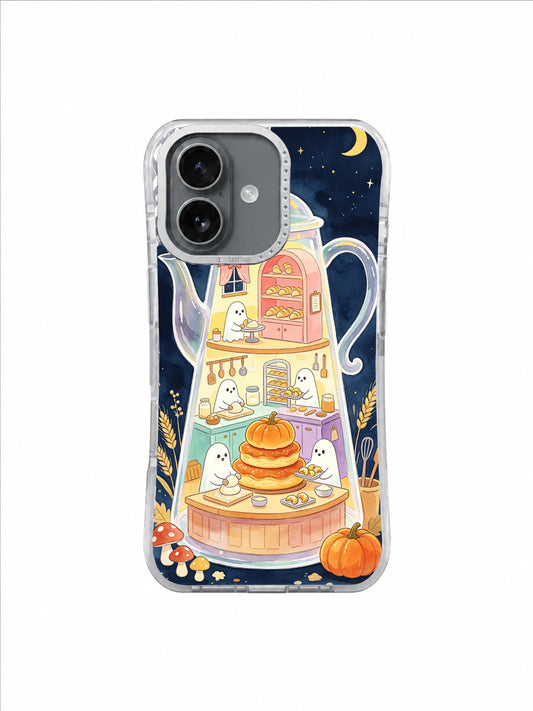 Moonlight Teapot Bakery cute ghost iPhone case artwork