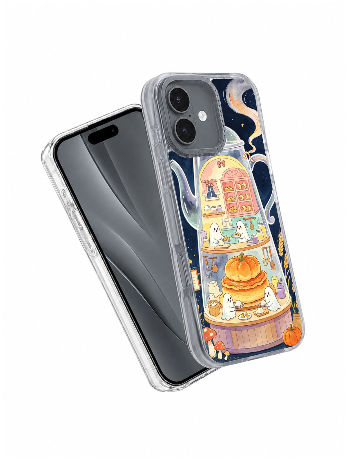Frosted Ghost Bakery iPhone case angled product view