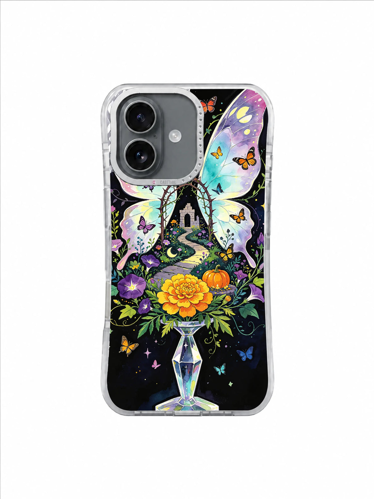 Marigold Crystal Garden butterfly iPhone case artwork