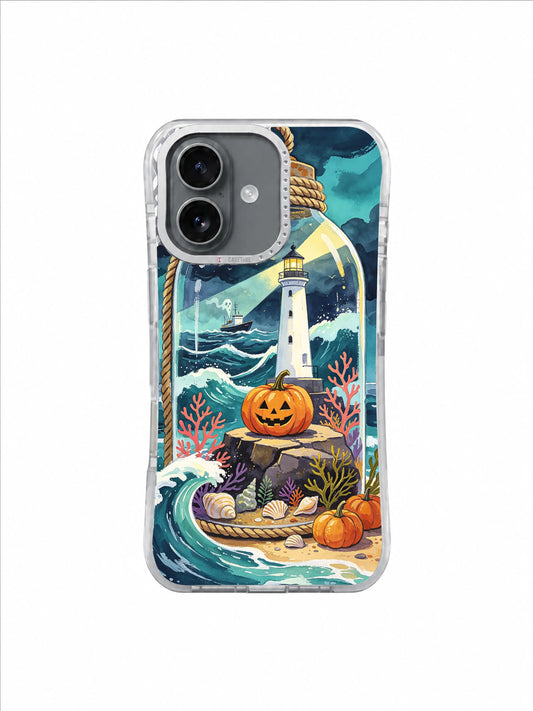 Amber Beacon Reef pumpkin lighthouse iPhone case artwork