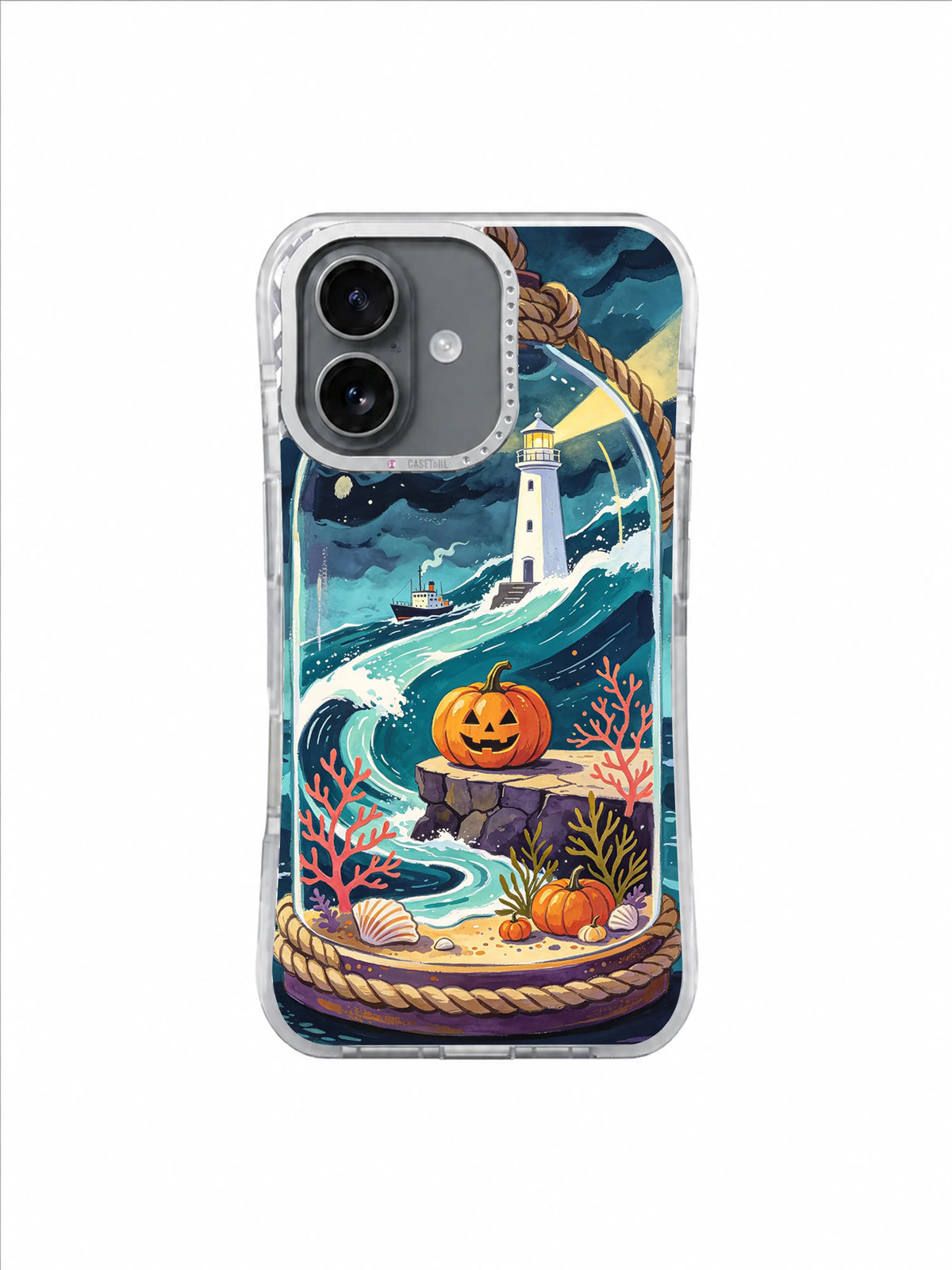 Turquoise Safe Channel coastal iPhone case artwork